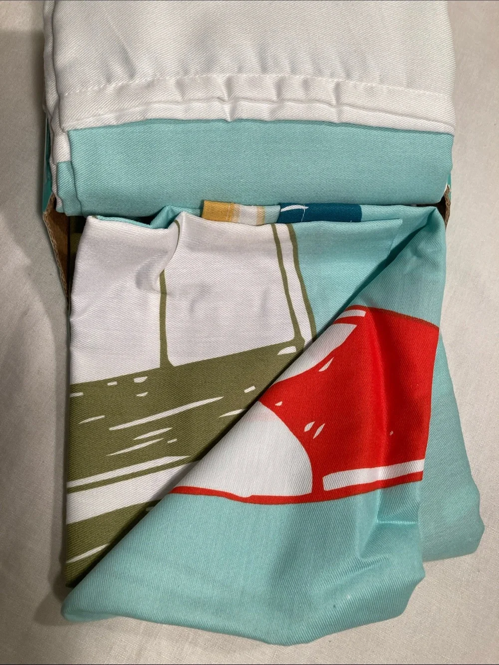 Pillowfort Turquoise Surfboard Shower Curtain new in package